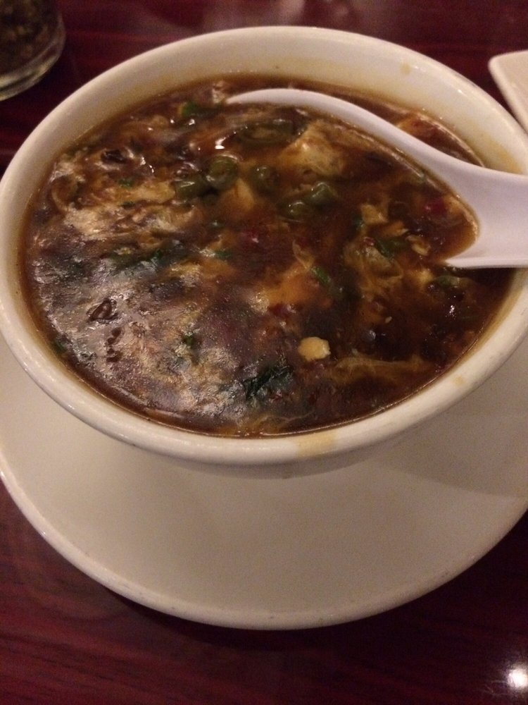 Chicken hot and sour soup from the Tangra Fusion Yelp menu